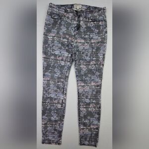 Current Elliott Jeans Womens 31x29.5 Etched Floral The Ankle Skinny Stretch USA
